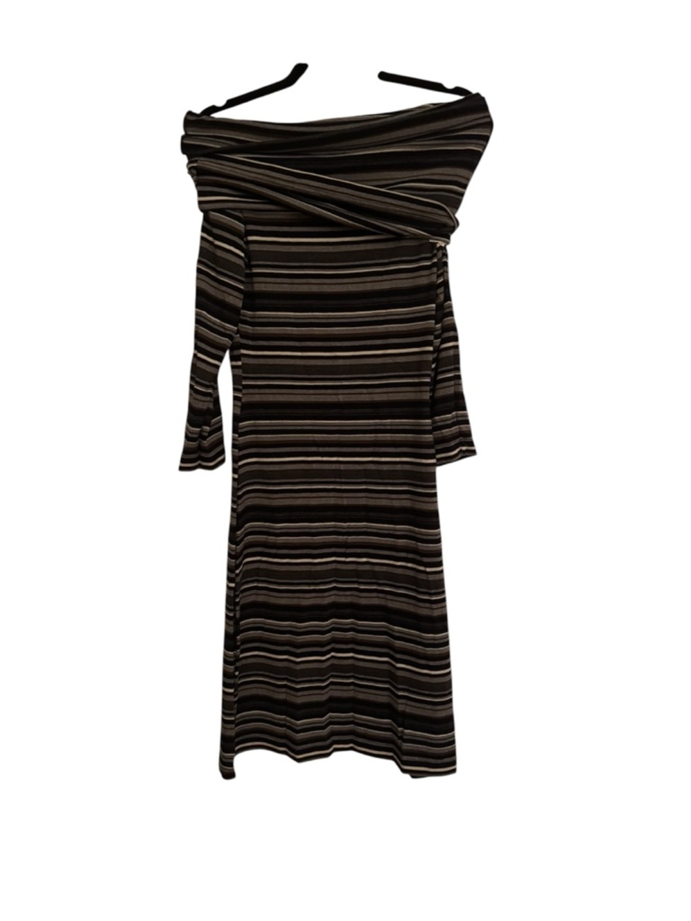 Comme des Garcons Striped Dress/Sweater in Black and Gray - Picture 2 of 7